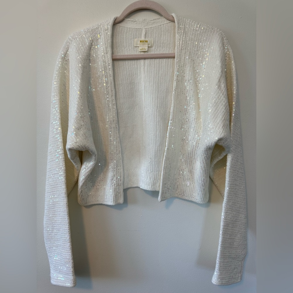 Anthropologie- Maeve Sequin Cardigan